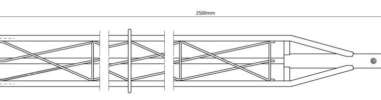 Gornji dio s prstenom, Cink + RCP 180 SE toranj 2,5m w/žičani prsten (specijalna antikorozivna zaštita)