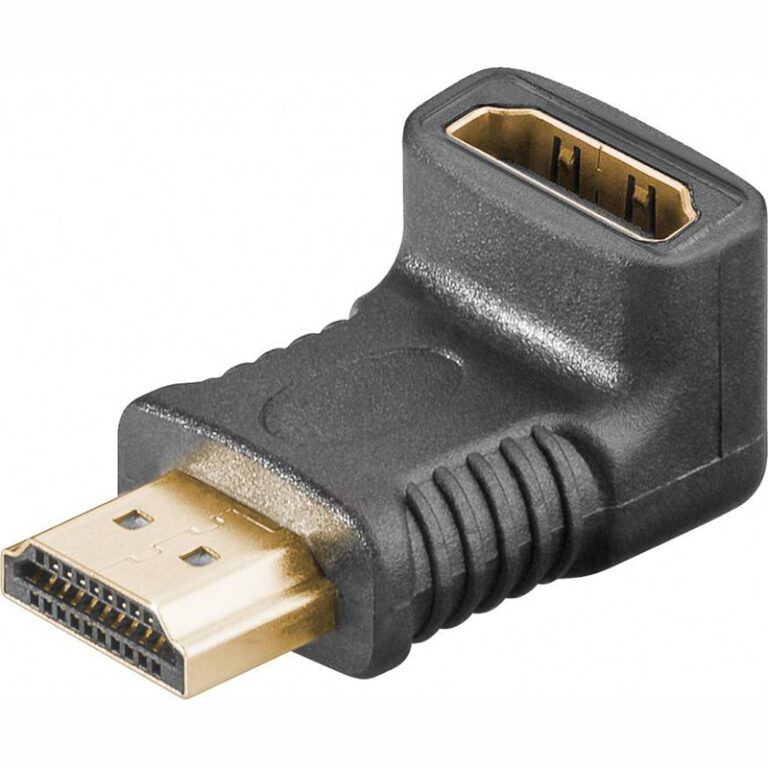 HDMI pod kutom adapter, HDMI ženski-HDMI muški, pozlaćeni, 270 stupnjeva