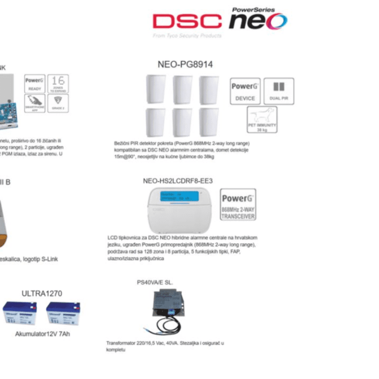 DSC NEO protuprovalni sustav za kuću ili poslovni prostor (3 prostorije-sobe)