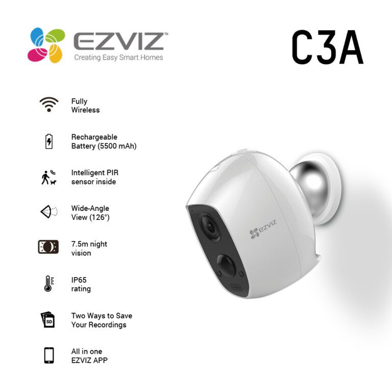 Ezviz- C3A vanjska/unutarnja WiFi CCTV kamera s baterijom