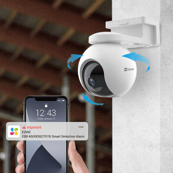 Ezviz EB8 2K Pan & Tilt 4G baterijska kamera (idealno za mjesta gdje nema struje i interneta) - Slika 6