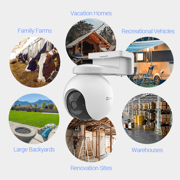 Ezviz EB8 2K Pan & Tilt 4G baterijska kamera (idealno za mjesta gdje nema struje i interneta) - Slika 4